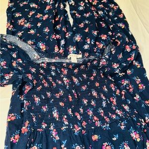 Navy Floral Jumpsuit